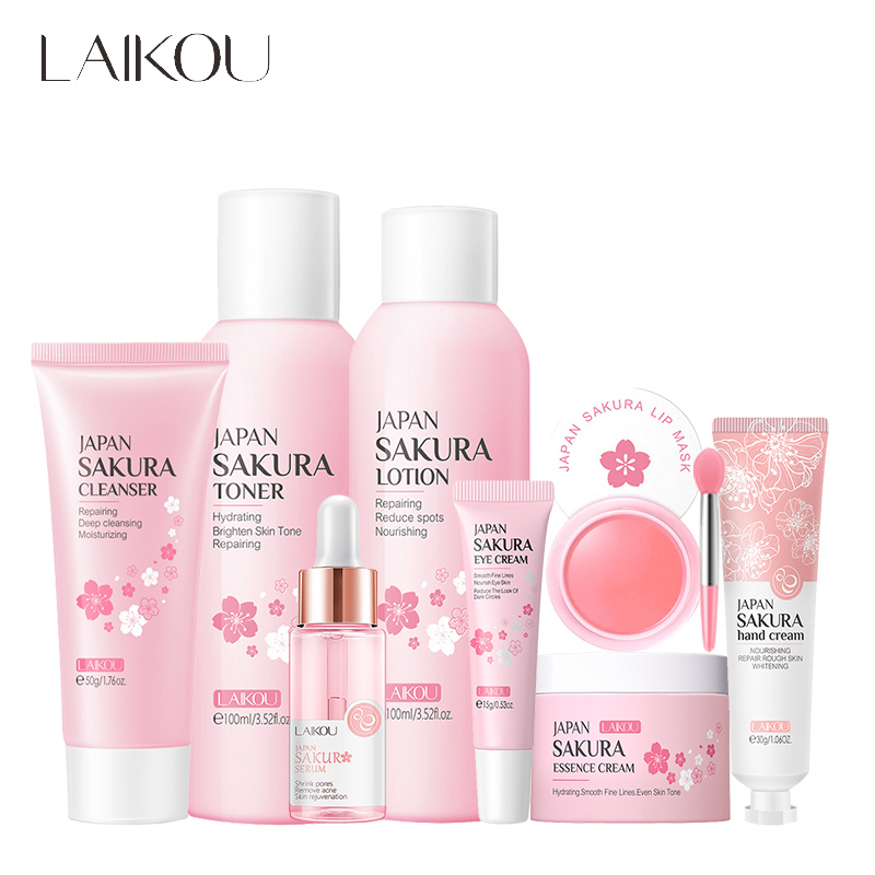 LAIKOU 8Pcs Sakura Set per la  - Hyaluronic Acid Serum recensione e prezzo